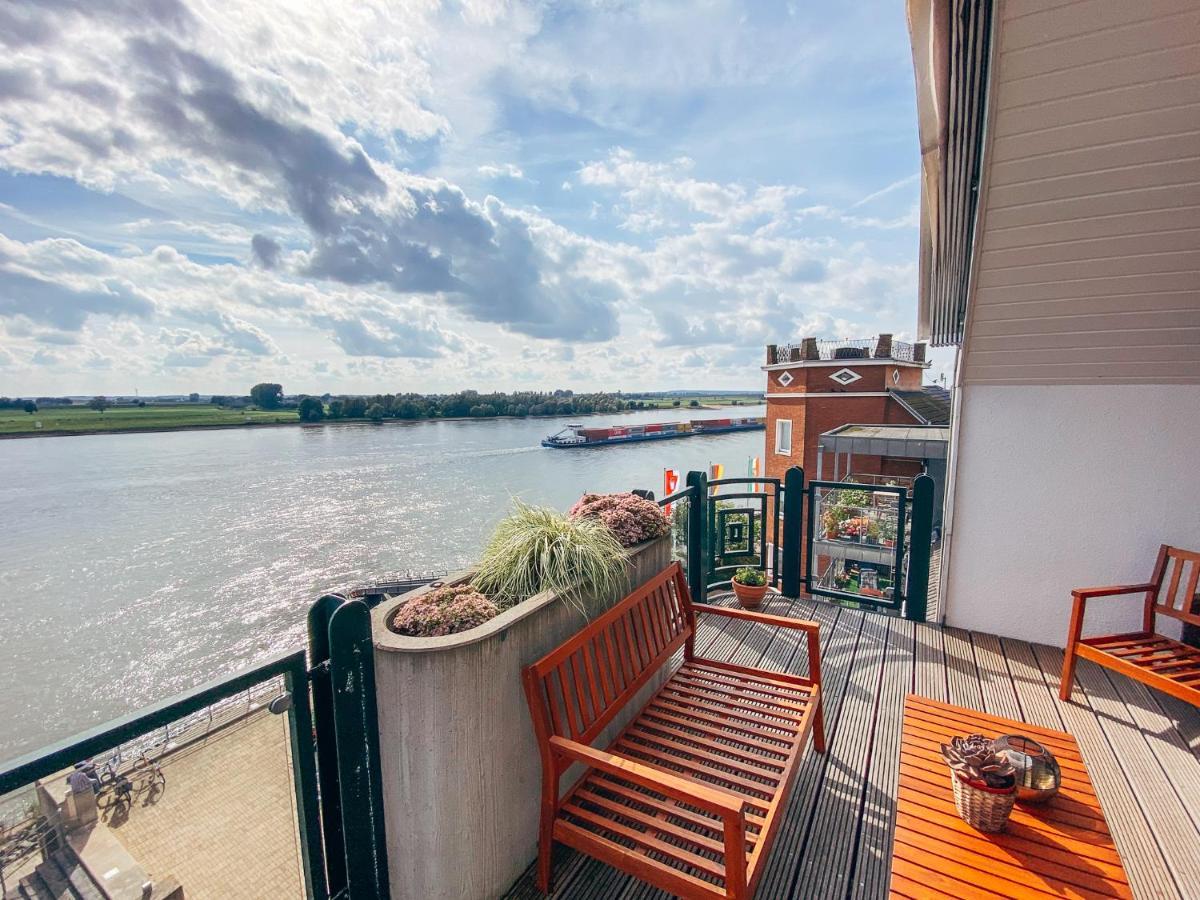 Rheinloft 3 - Grosse Giebelwohnung Mit Dachterrassen An Der Rheinpromenade Emmerich Dış mekan fotoğraf